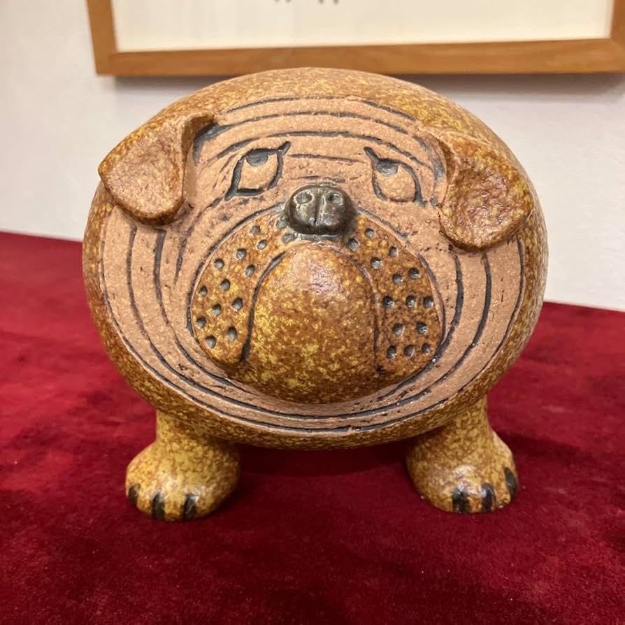 (週末セール)リサラーソン　ブルドッグ　ヴィンテージ　グスタフスベリ　置物　北欧 Lisa Larson リサ ラーソン Stora Zoo Bulldog ブルドッグ - 5